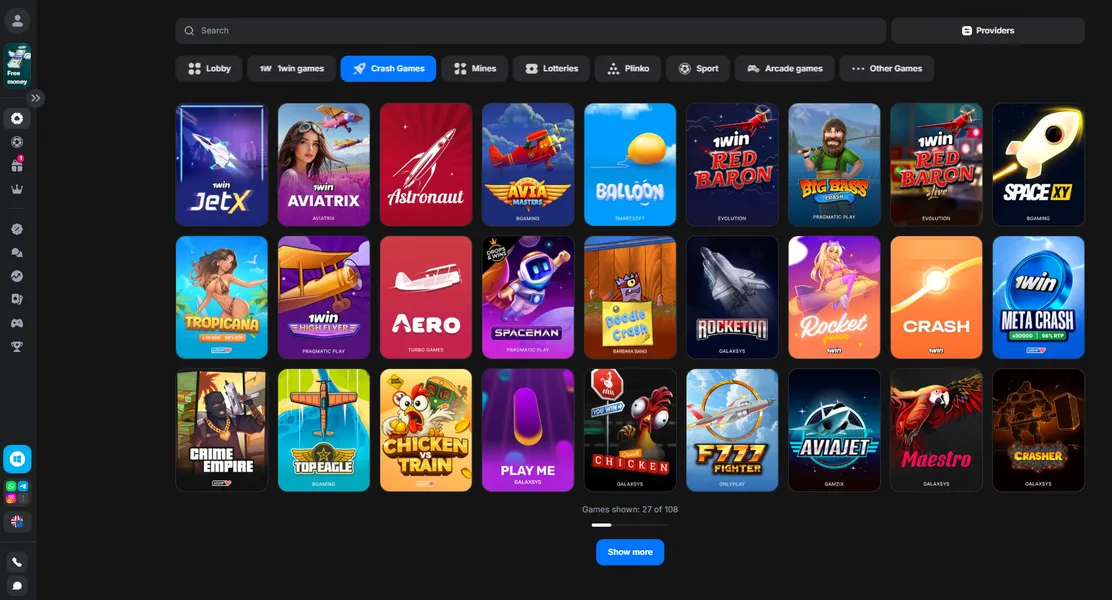 1Win Casino Game Selection: Slots, Live Dealers and Aviator
